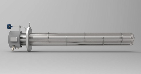 Взрывозащищенный фланцевый нагреватель воды DEX-F-690-3-50-45.     Мощность 45кВт
