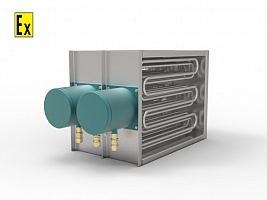 Взрывозащищенный канальный нагреватель воздуха  DEX-AIRBOX-380-3-50-25 мощностью 25кВт