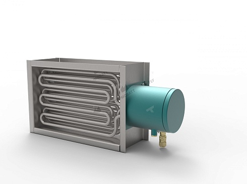 Взрывозащищенный канальный нагреватель воздуха  DEX-AIRBOX-380-3-50-6 мощностью 6кВт