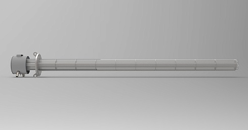 Взрывозащищенный фланцевый нагреватель битума DEX-F-400-3-50-37. Мощность 37кВт