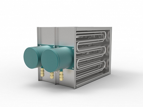 Взрывозащищенный канальный нагреватель воздуха  DEX-AIRBOX-380-3-50-25 мощностью 25кВт