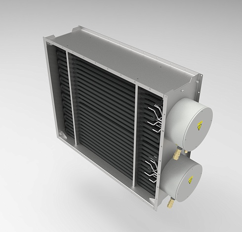 Взрывозащищенный канальный нагреватель воздуха  DEX-AIRBOX-380-3-50-125. Mощность 125кВт