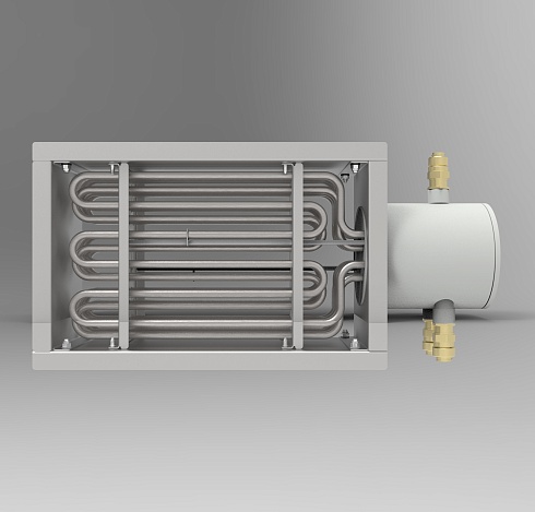 Взрывозащищенный канальный нагреватель воздуха  DEX-AIRBOX-380-3-50-15. Mощность 15кВт