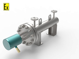Взрывозащищенный проточный нагреватель азота DEX-P-380-3-50-5 мощностью 5кВт