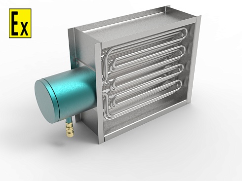 Взрывозащищенный канальный нагреватель воздуха  DEX-AIRBOX-380-3-50-9 мощностью 9кВт